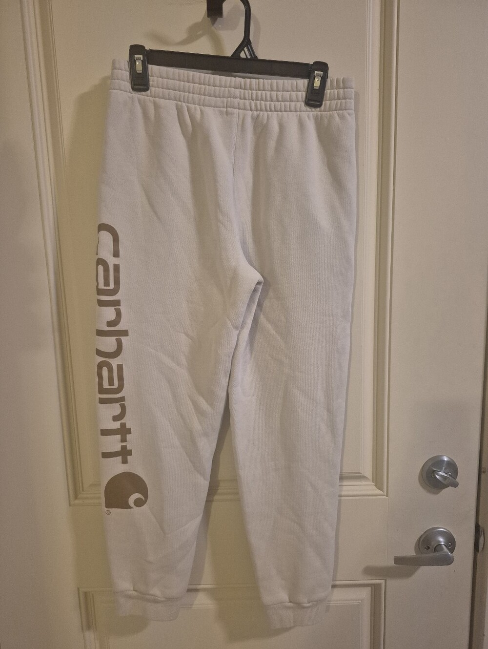 Carhartt Cream Sweatpants with Brown Side Logo